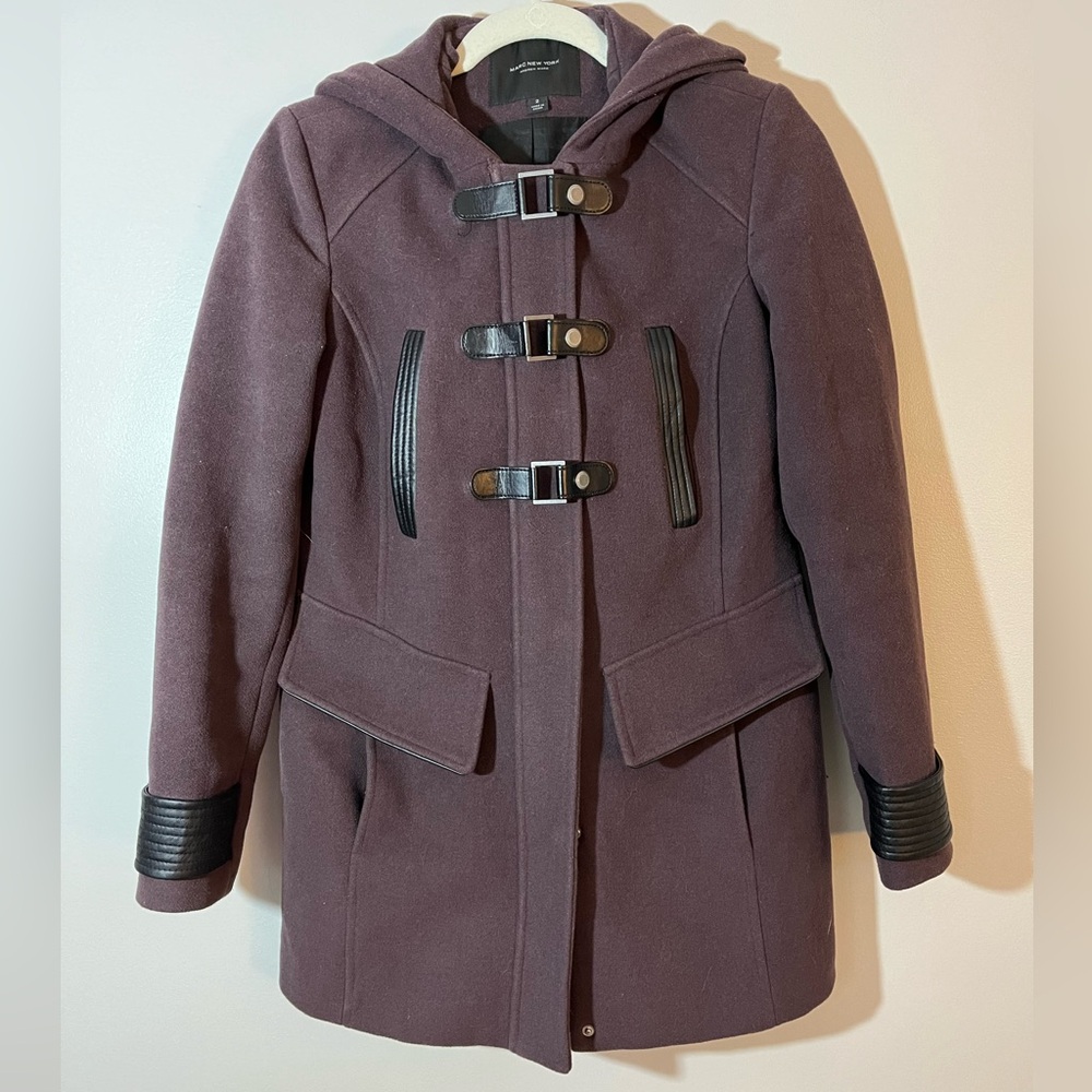 Andrew Marc Brown Wool Blend Winter Coat Jacket Women’s 2